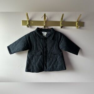 NWT Mini Basix Navy Blue Wool Coat Size 24 Months